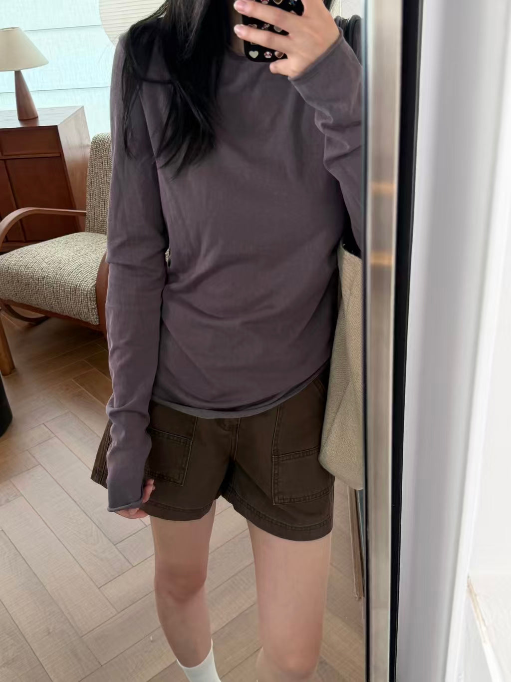 Slim Fit Long Sleeve Tee - full body front
