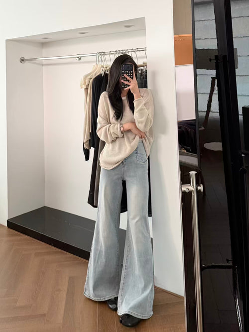 High Waist Flare Wide Leg Jeans - product specs 2