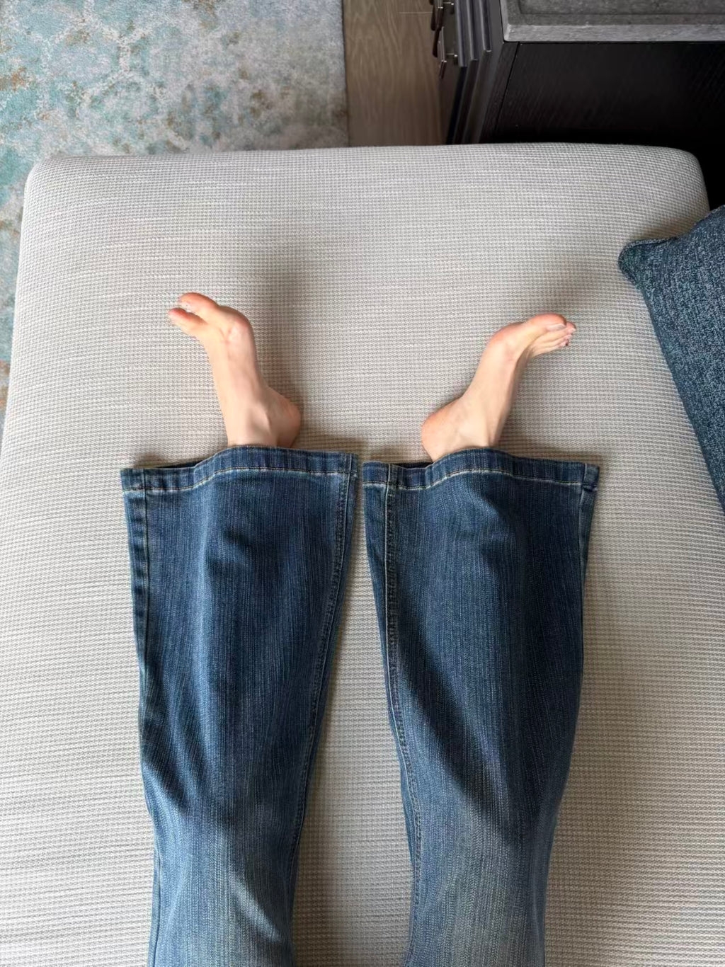 Low Rise Textured Flare Jeans - size chart