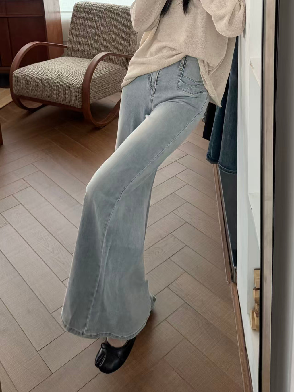 High Waist Flare Wide Leg Jeans - product specs 1