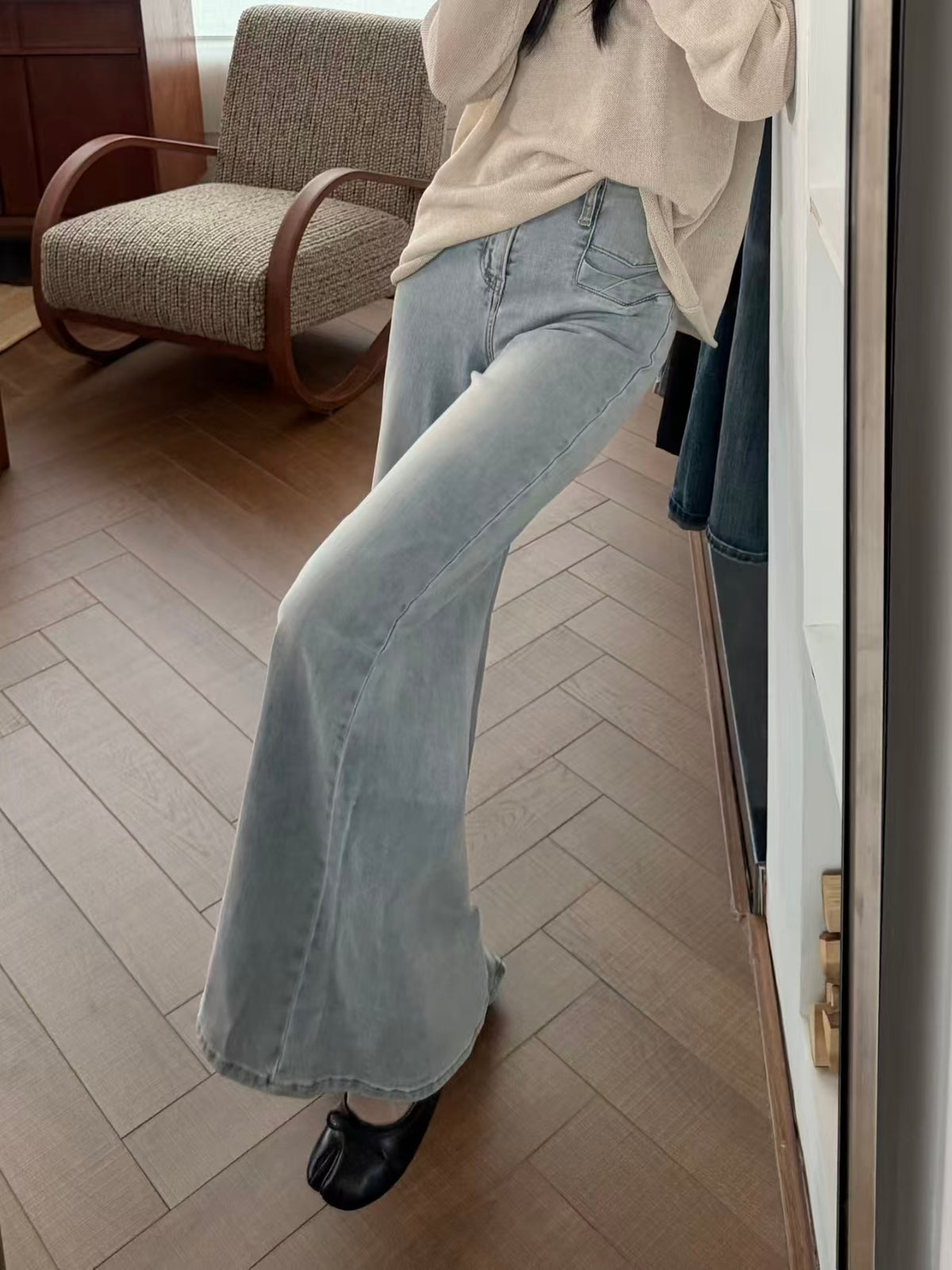 High Waist Flare Wide Leg Jeans - product specs 1