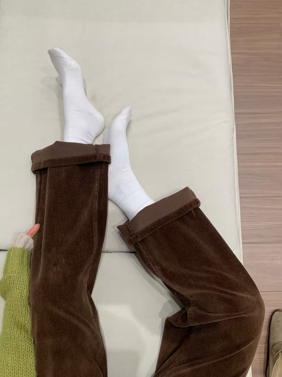 High Waist Corduroy Wide Leg Pants - product specs