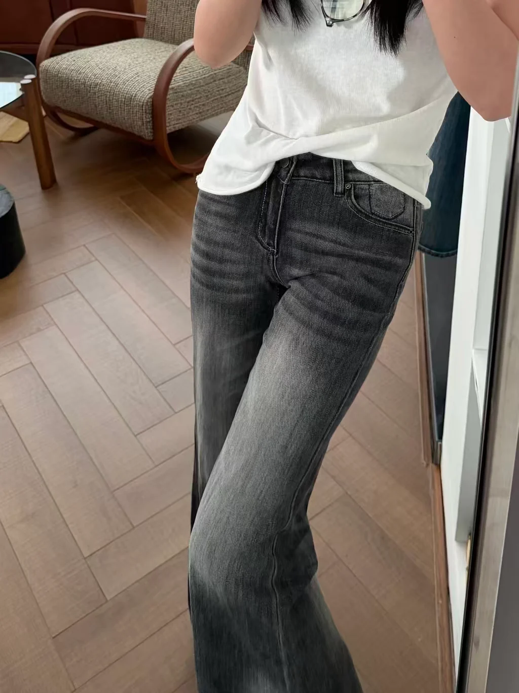 Vintage Wash Flare Jeans - kcplan